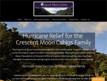 Tablet Screenshot of crescentmooncabins.com